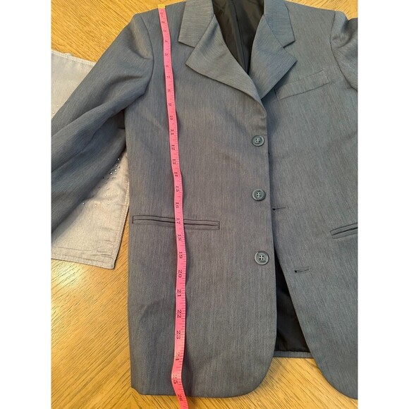 Indesign Boys wear 3 button Suit Jacket Gray Size 14 - Picture 7 of 8